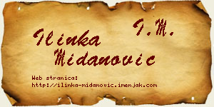 Ilinka Midanović vizit kartica